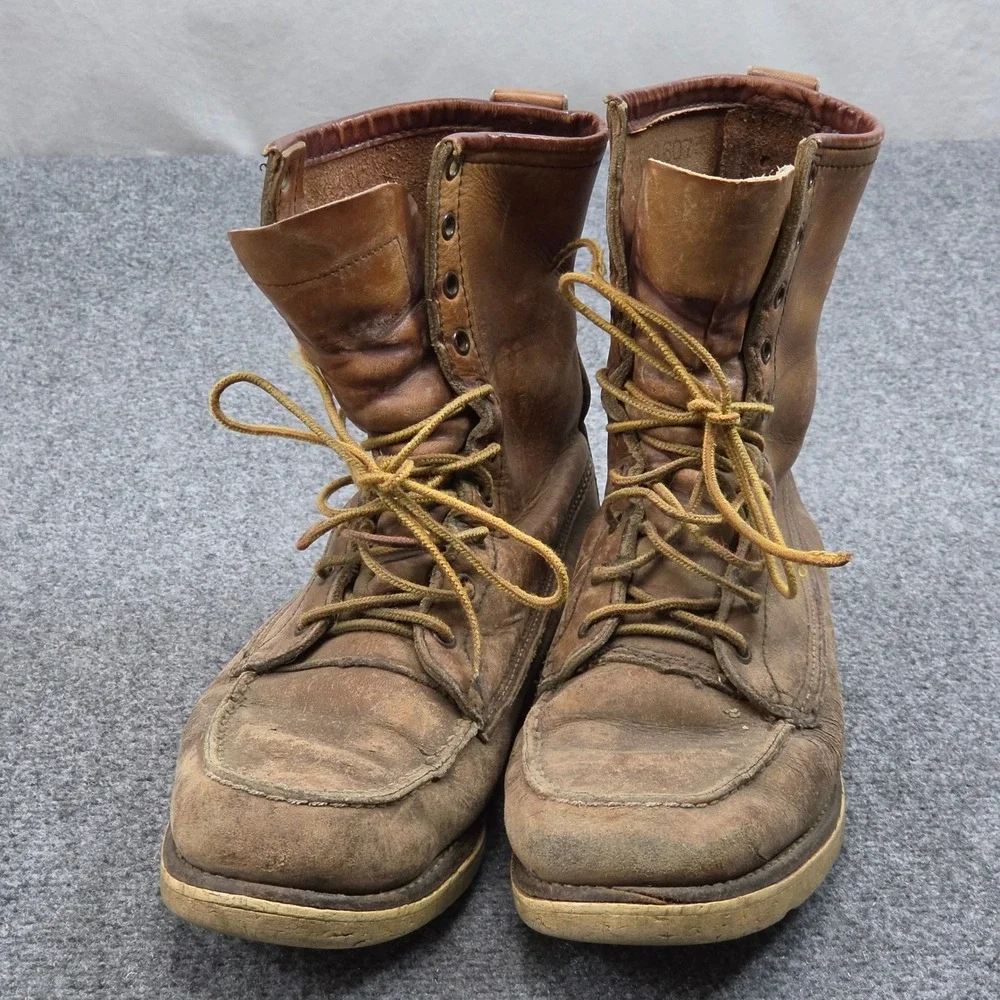 Vintage Red Wing Irish Setter Sport Boot Mens 9.5 Brown Leather Moc Toe Work USA